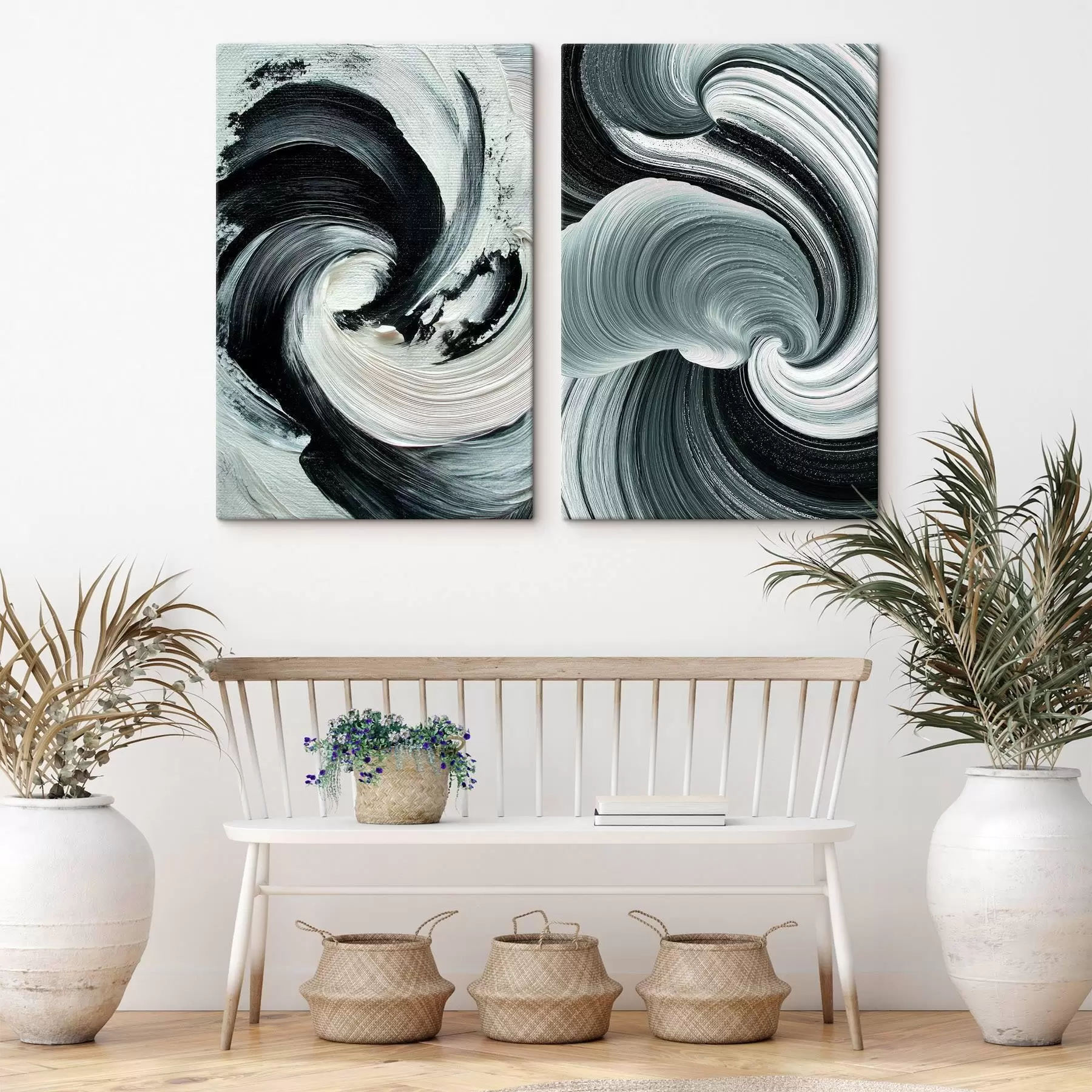 fotótapéta Kifejező monokróm kompozíció térbeli textúrával m30041