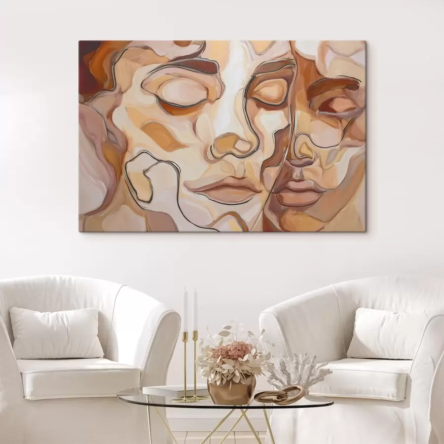 fotótapéta Absztrakt portré egy nőről és egy férfiról s48174