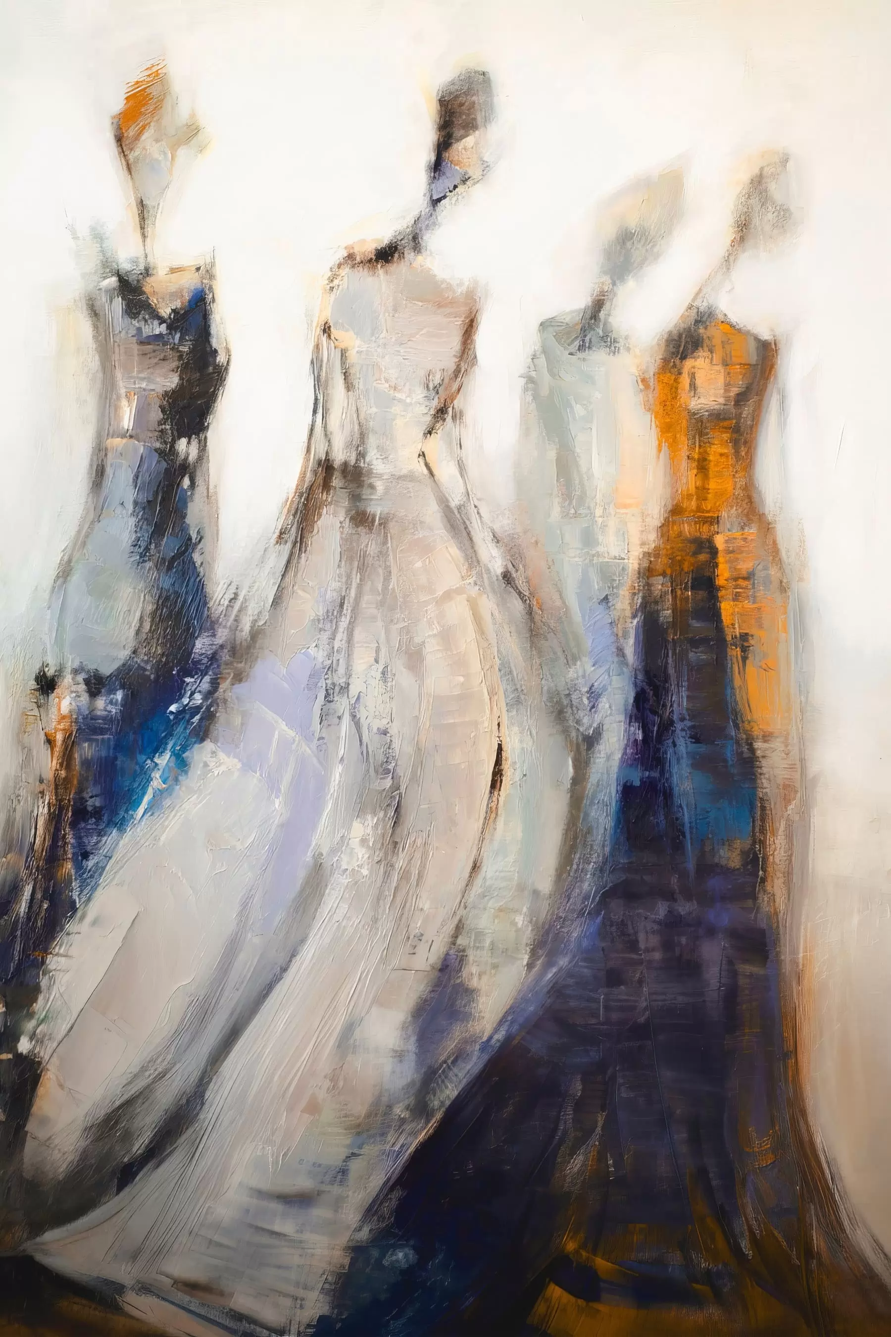 fotótapéta Elegáns absztrakt női sziluettek s48180