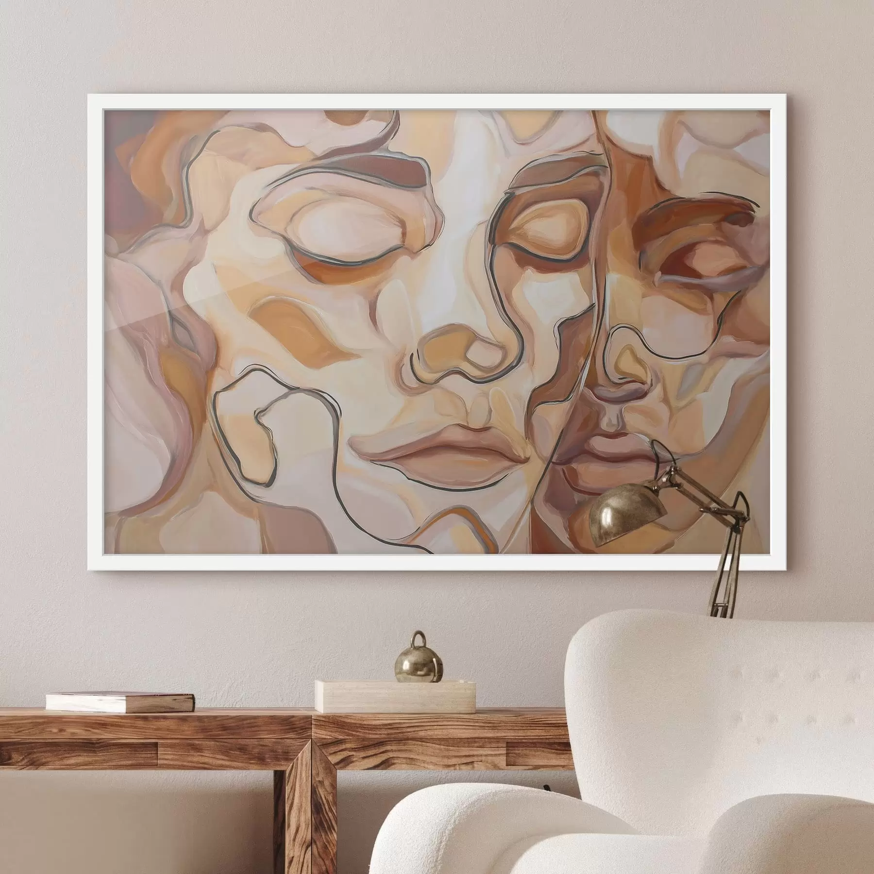 fotótapéta Absztrakt portré egy nőről és egy férfiról f48174