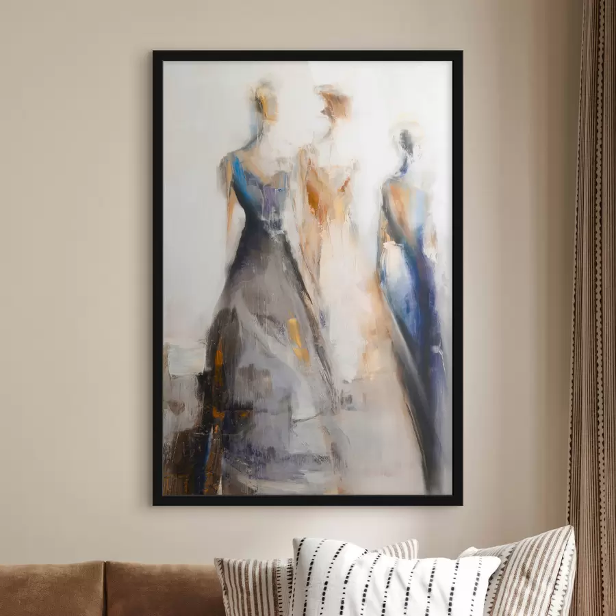 fotószőnyeg Elegáns absztrakt női sziluettek f48179