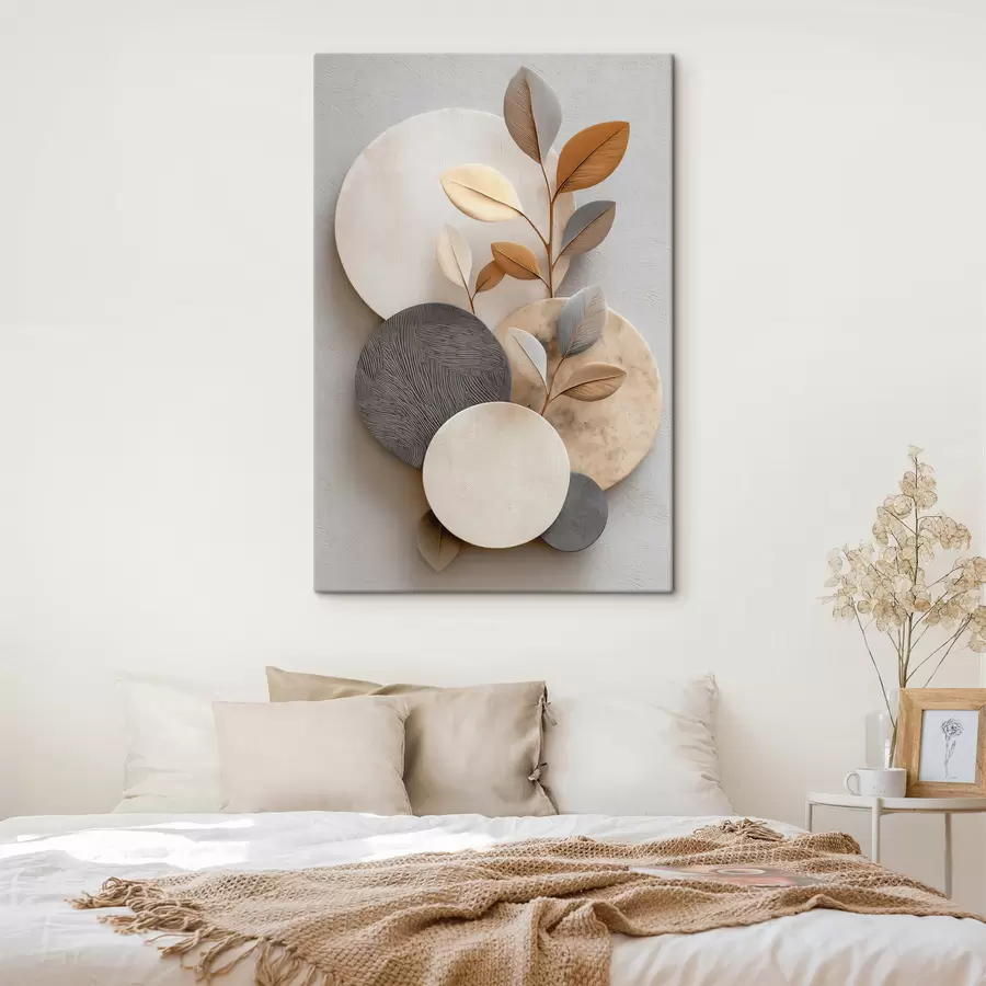 fotótapéta Körök és levélágak s48223