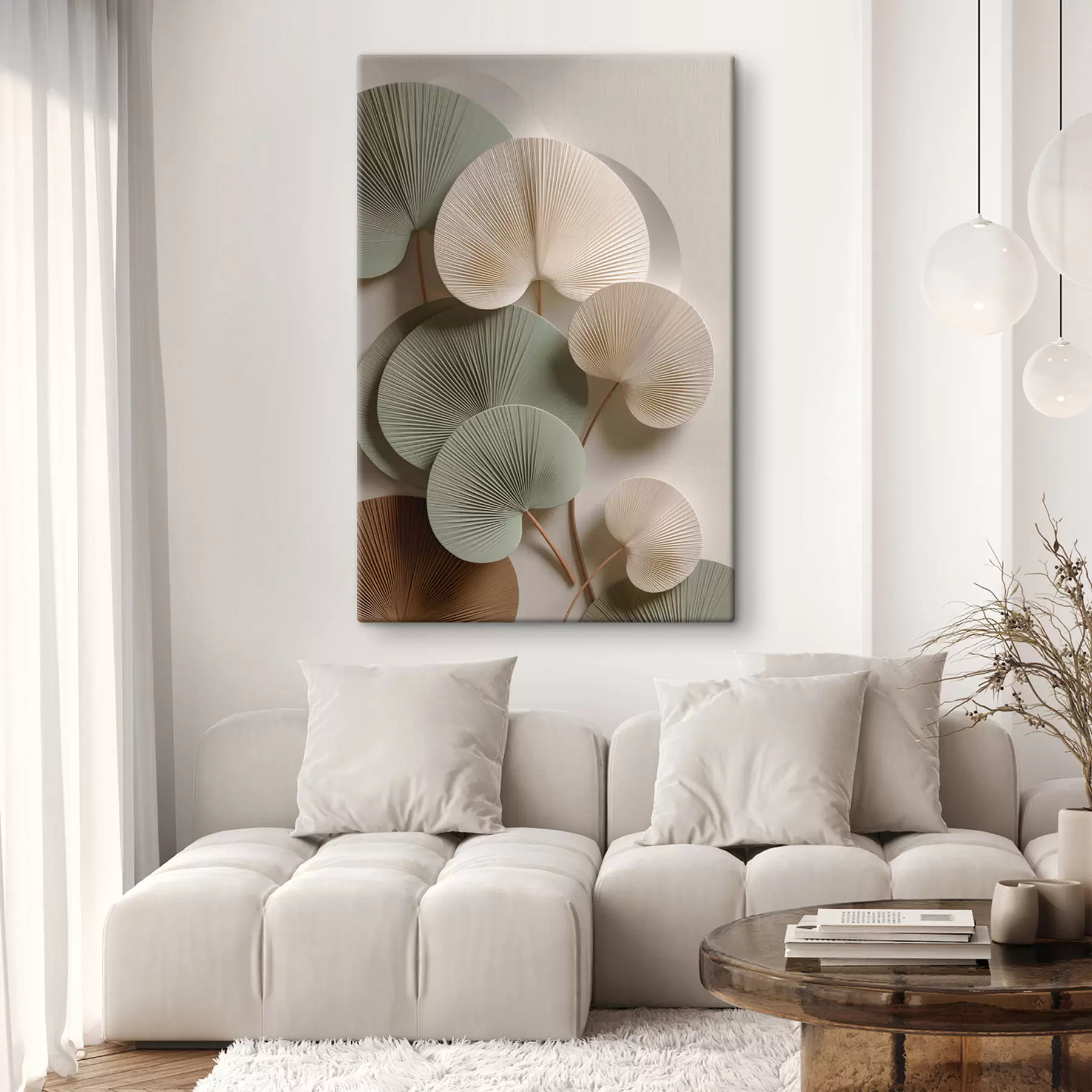 fotótapéta Absztrakt kompozíció levelekkel s48225