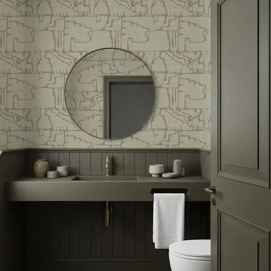 fotószőnyeg Könnyű, absztrakt minta lágy formákkal a01122v2