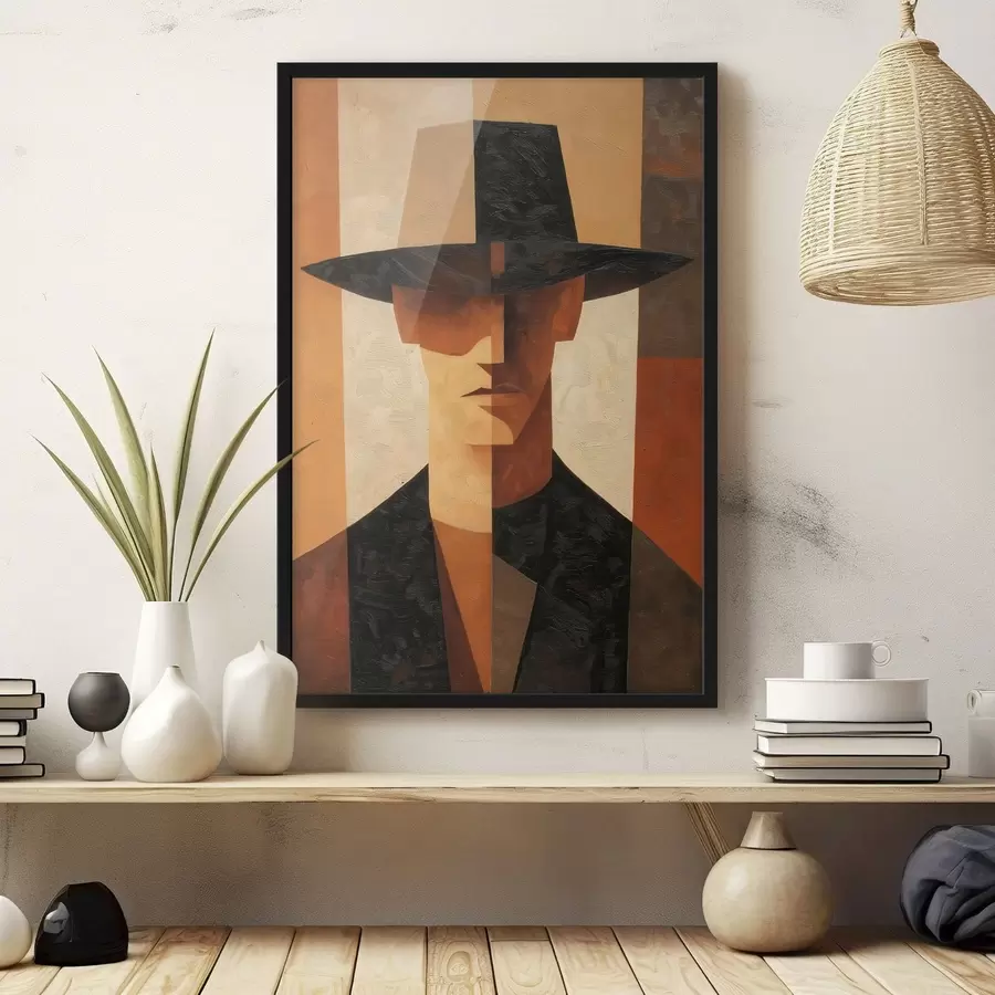 fotószőnyeg Geometrikus absztrakt portré f48231