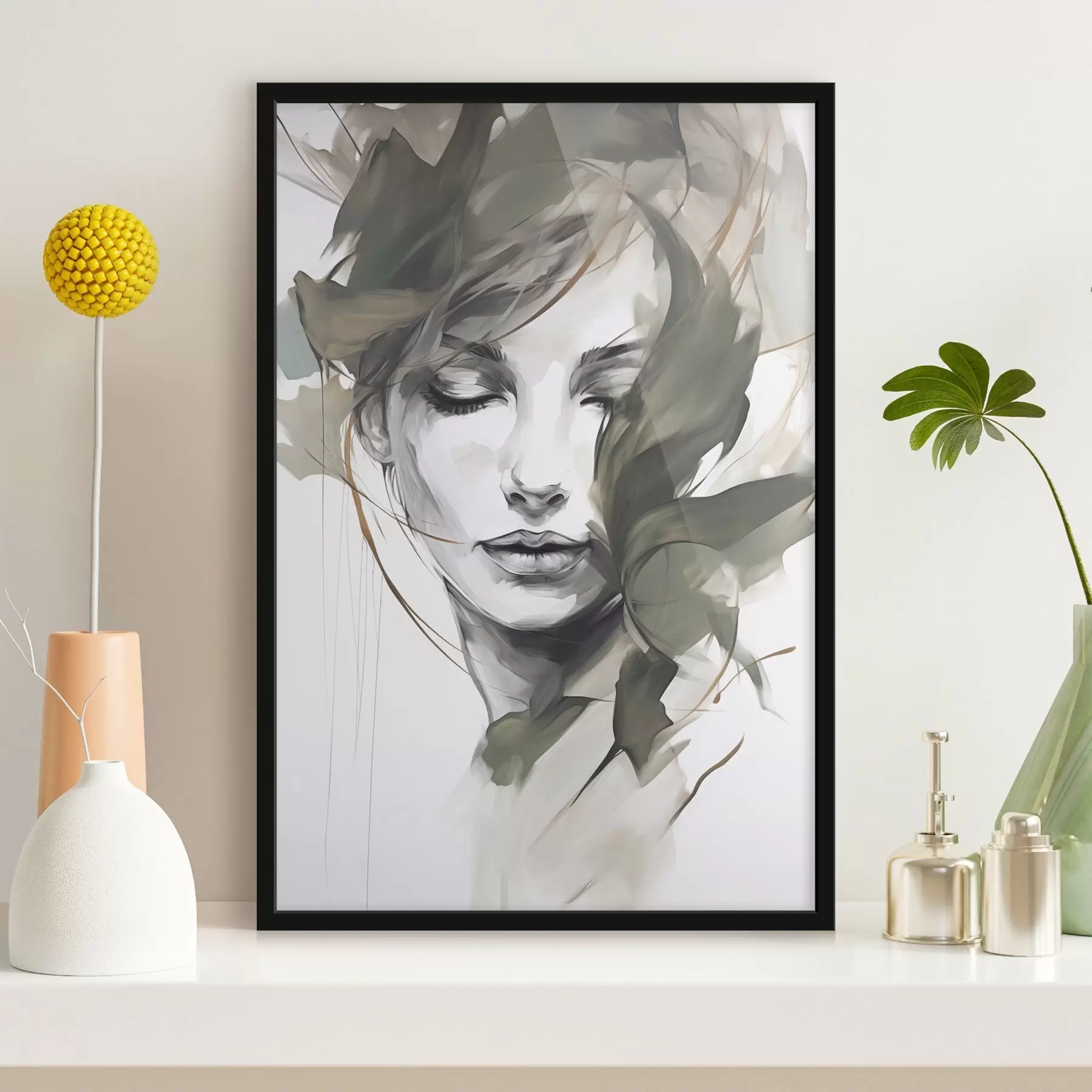 fotószőnyeg Absztrakt női portré f48270