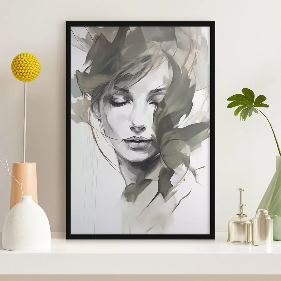 fotószőnyeg Absztrakt női portré f48270