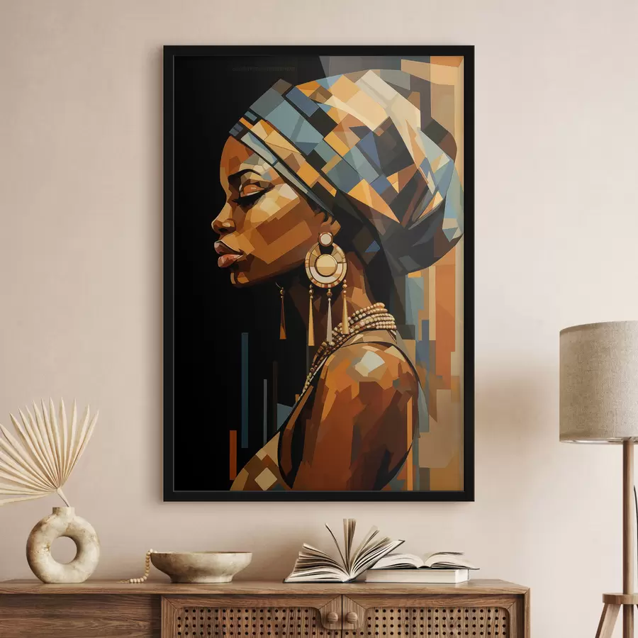 fotószőnyeg Női absztrakt portré f48299