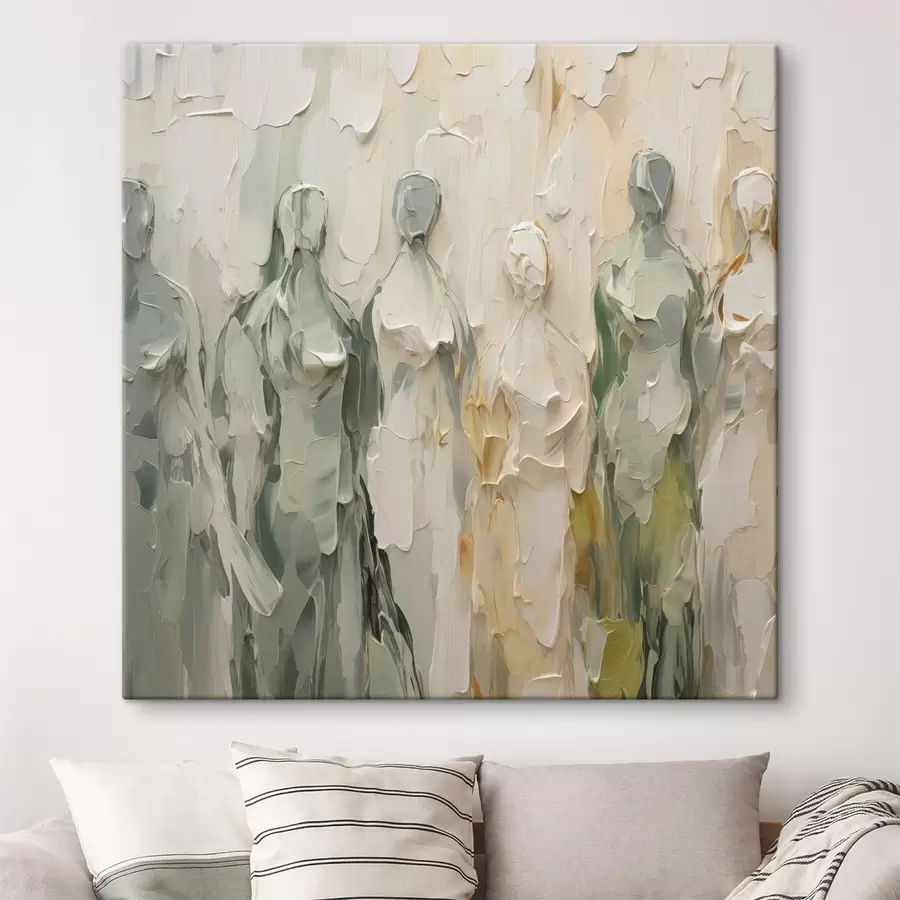 fotótapéta Absztrakt sziluettek festmény utánzatai s48275