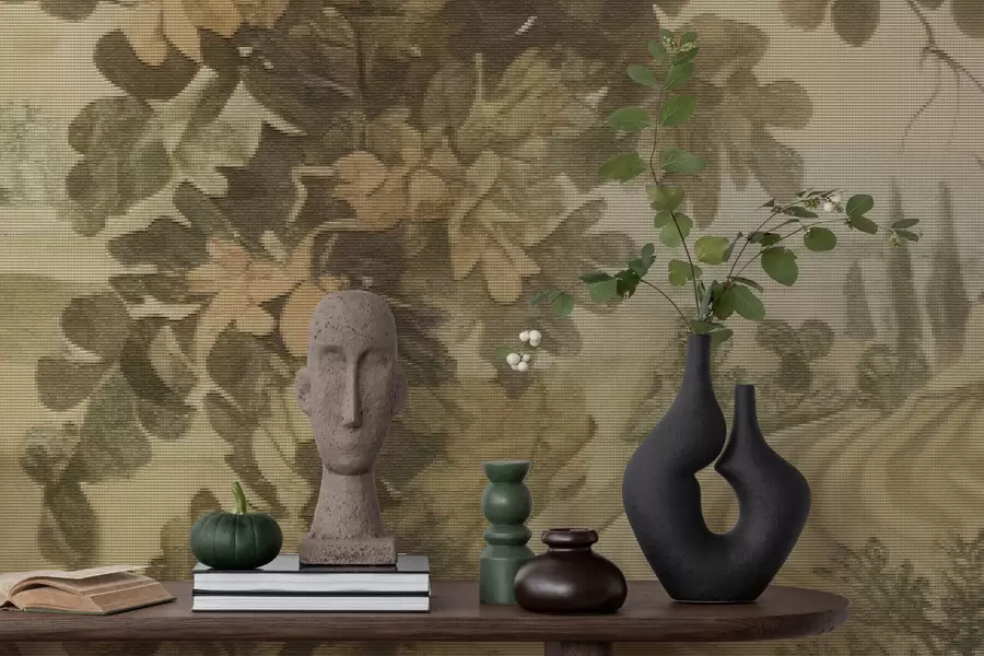 fotószőnyeg Hímzett stílusú vidéki táj w05359