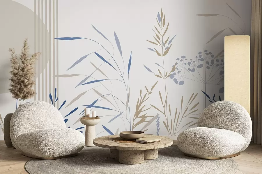 fotószőnyeg A növényzet absztrakt sziluettjei w05375v2