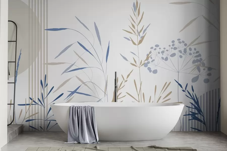 fotószőnyeg A növényzet absztrakt sziluettjei w05375v2