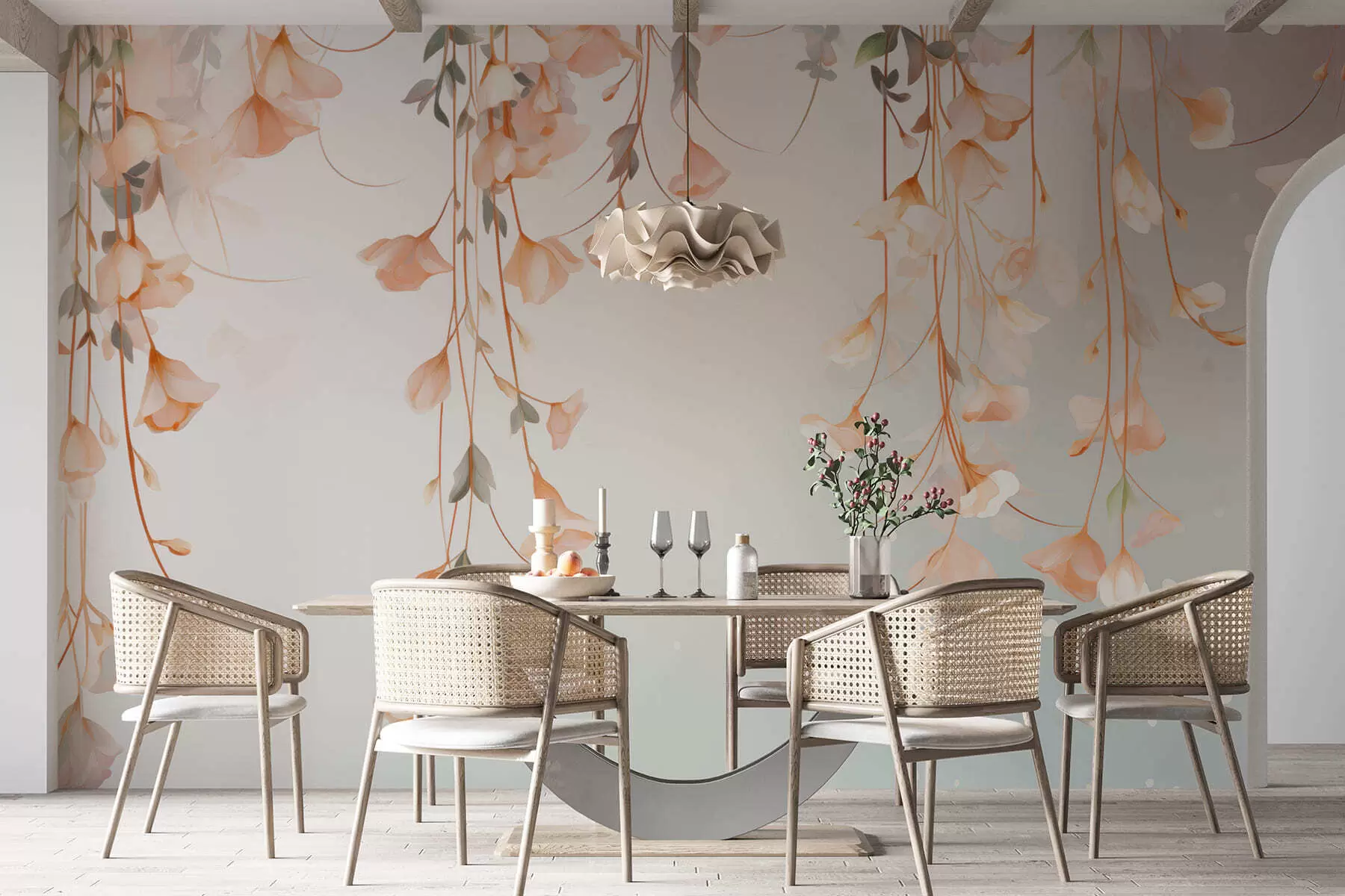 fotószőnyeg Lógó virágos ágak w05344