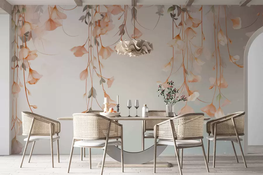 fotószőnyeg Lógó virágos ágak w05344