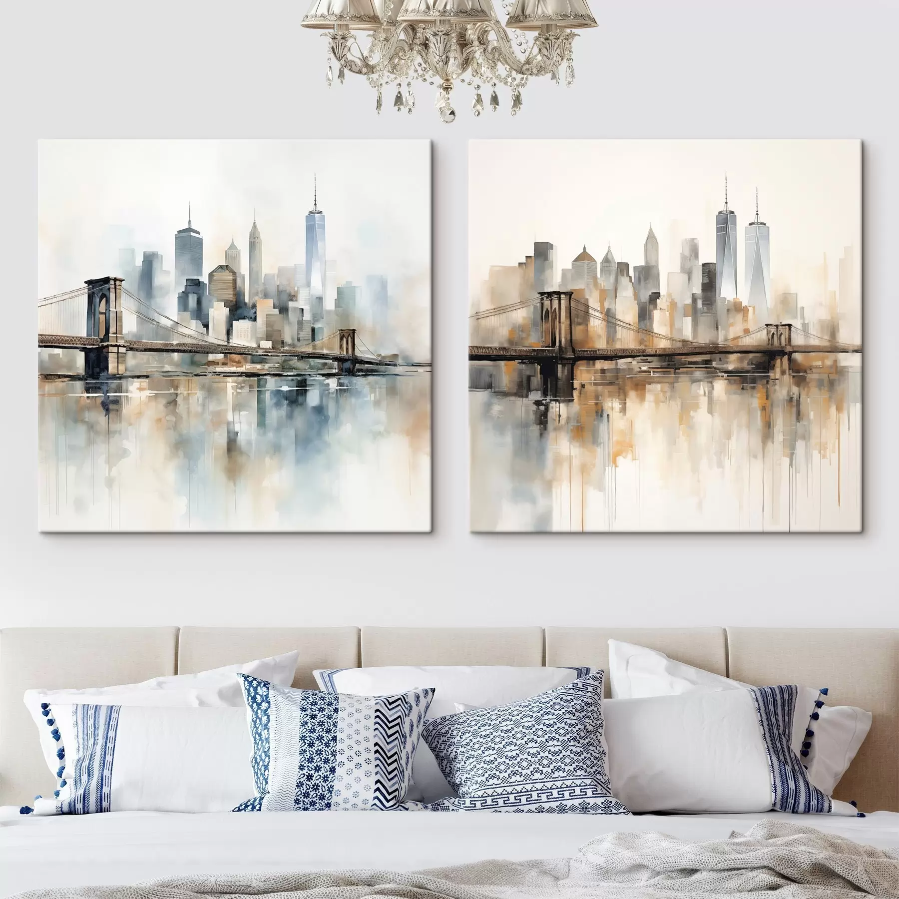 fotótapéta Absztrakt városi látkép, akvarell stílusban m30207