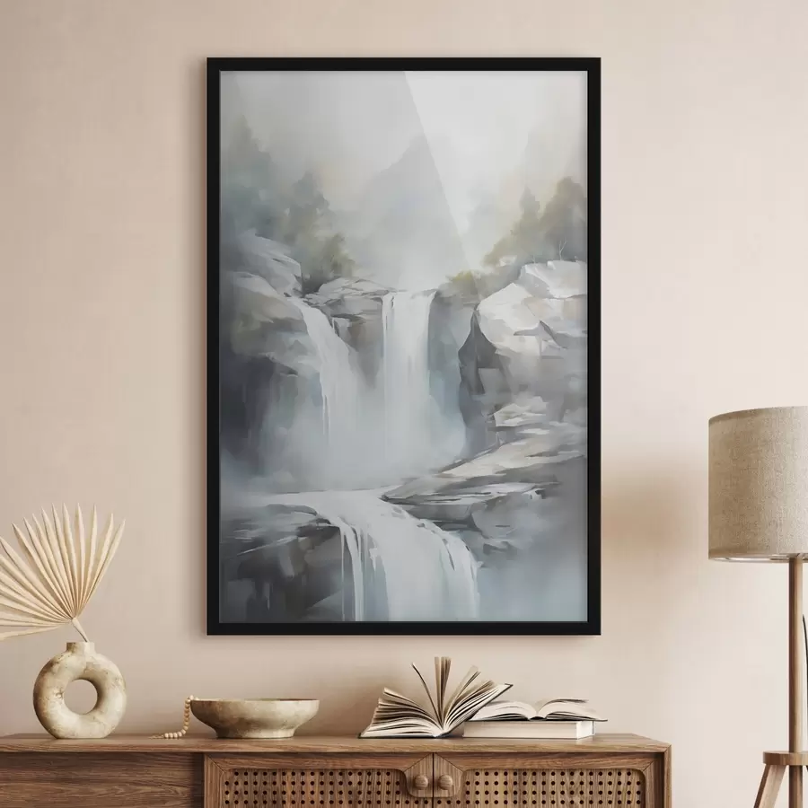 fotószőnyeg Festményen ábrázolt vízesés f48416
