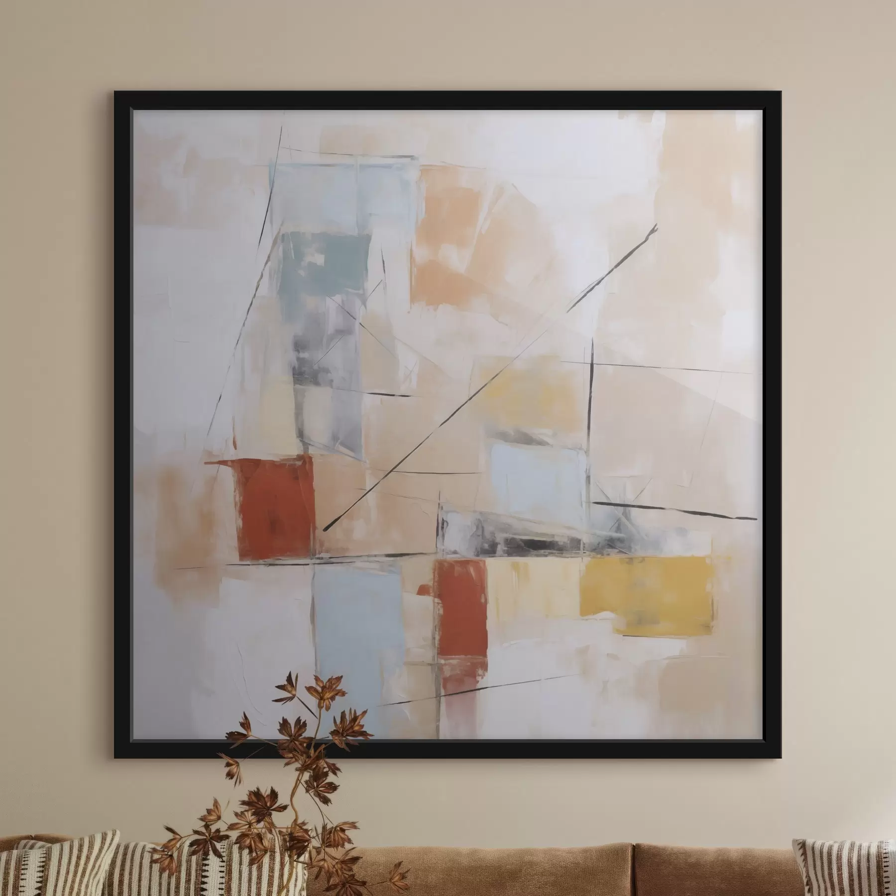 fotószőnyeg Egy kopott festmény kaotikus, absztrakt utánzata f48418