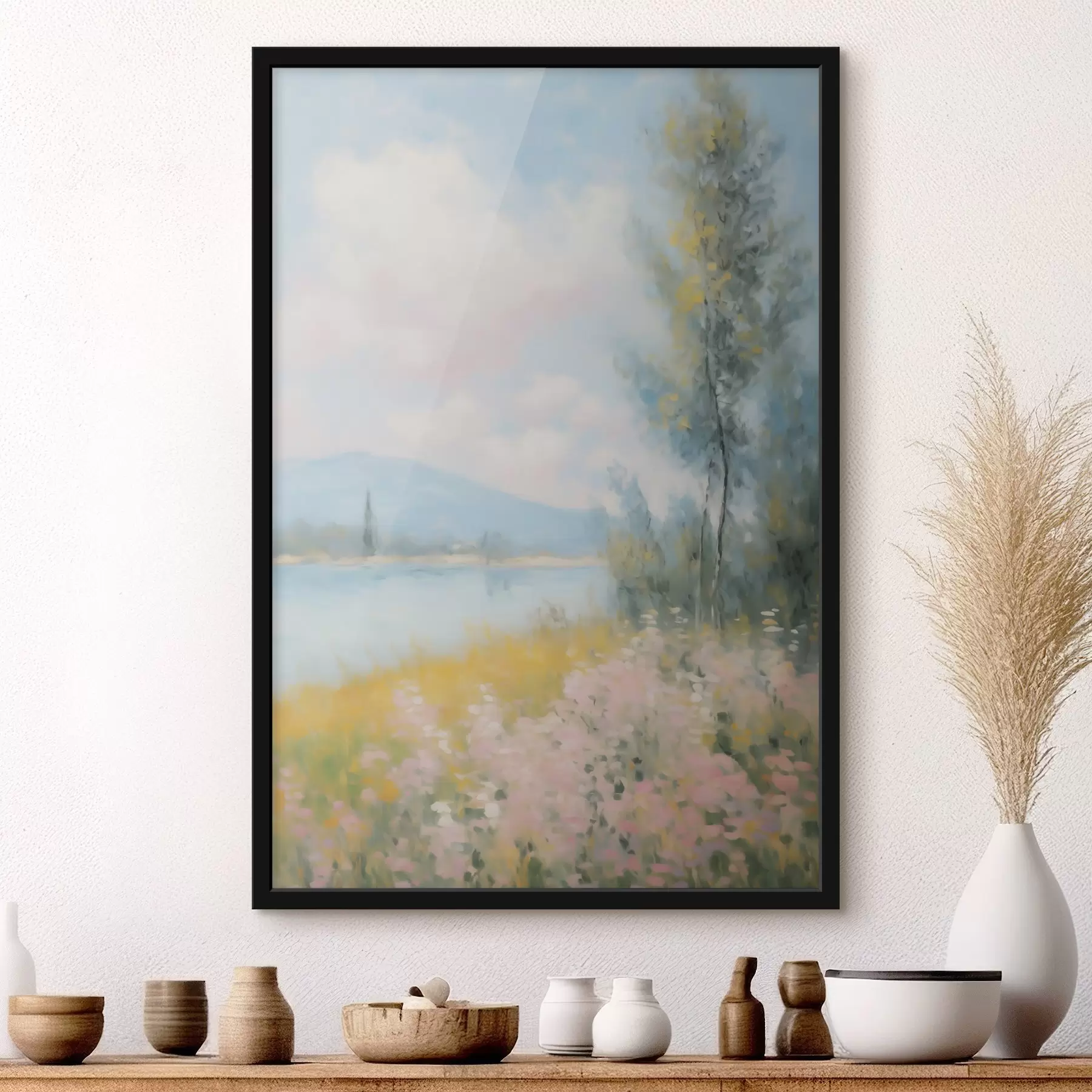 fotószőnyeg Elmosódott festmény tájkép-utánzata f48420