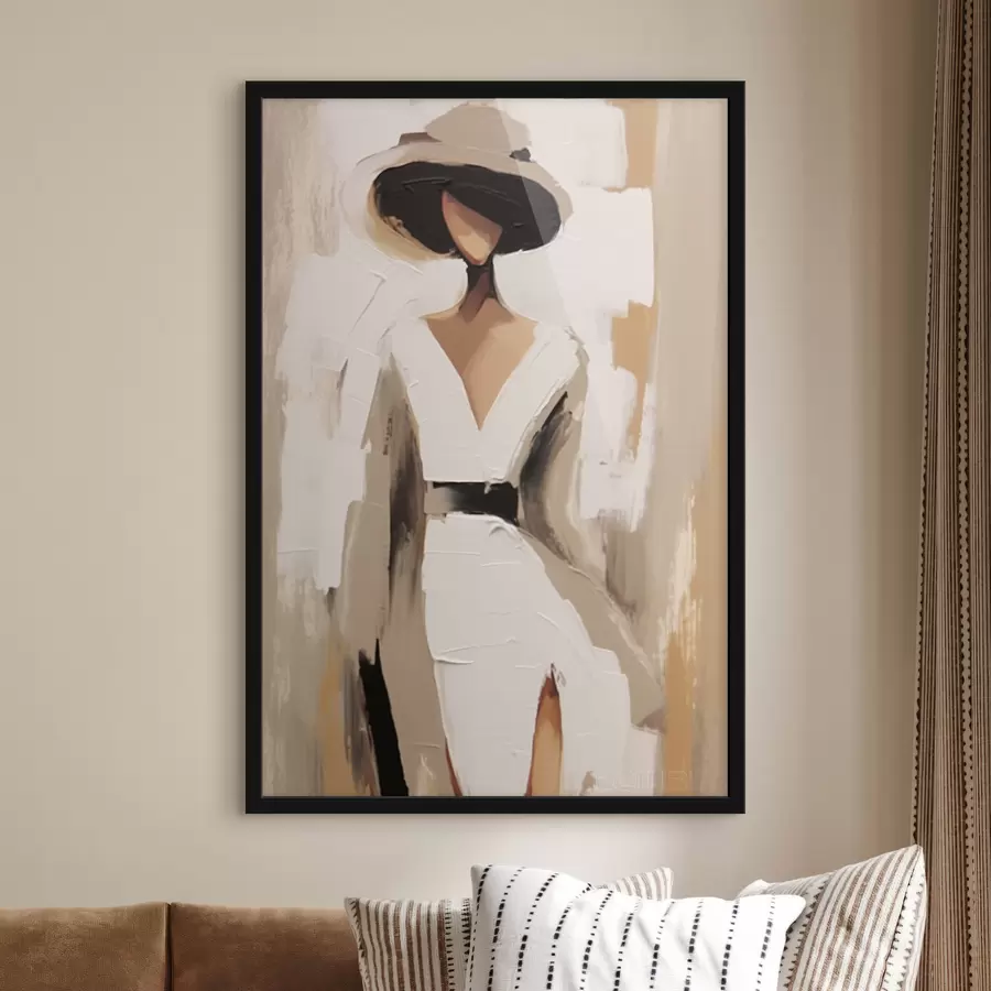 fotószőnyeg Kalapos nő f48426