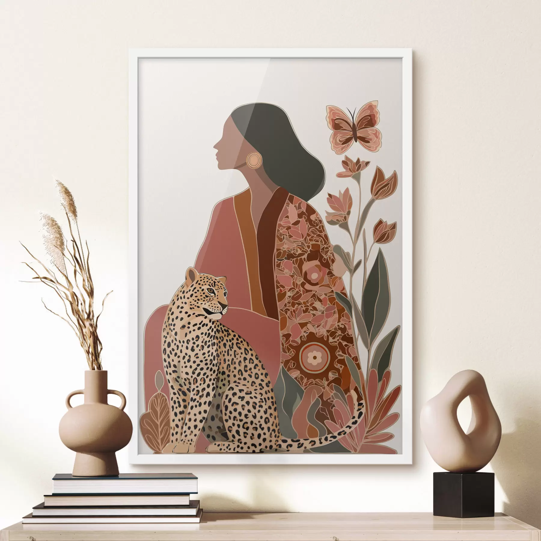 fotószőnyeg Nő levelekkel f48433