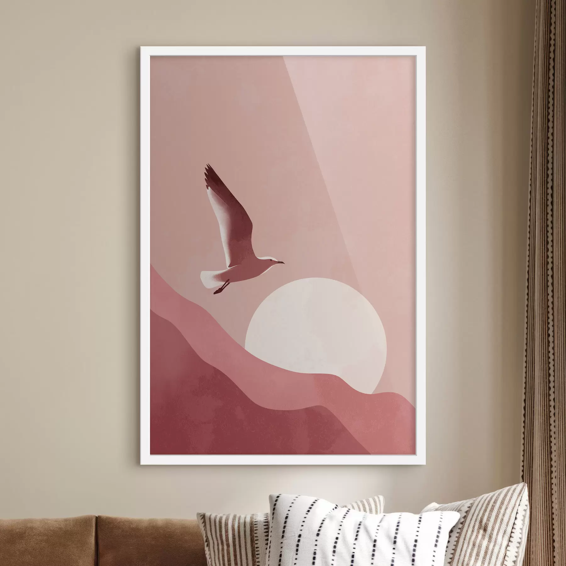 fotószőnyeg Madár a naplemente égboltján f48453