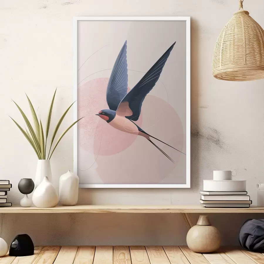 fotószőnyeg Repülő madár sziluettje f48456