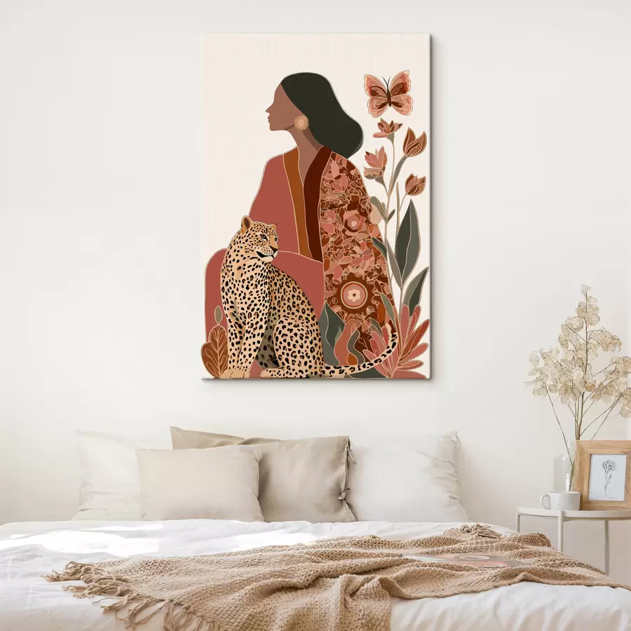 fotótapéta Nő levelekkel s48433