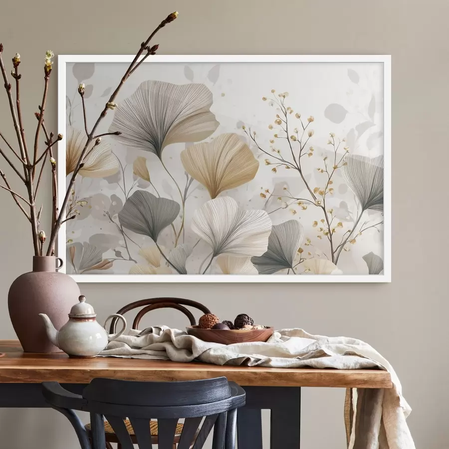 fotószőnyeg Finom elefántcsontszínű virágok f48486