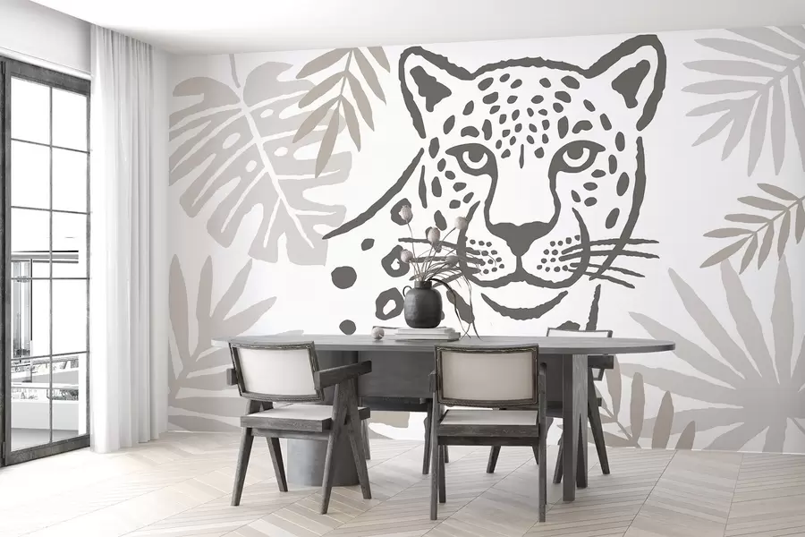 fotószőnyeg Leopárd a lombok között w05396