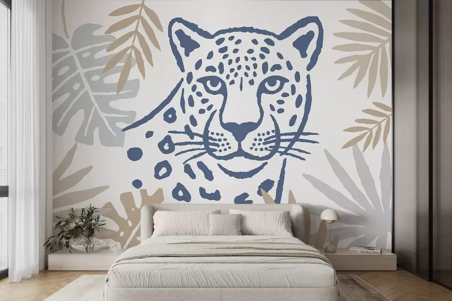 fotószőnyeg Leopárd a lombok között w05396v2