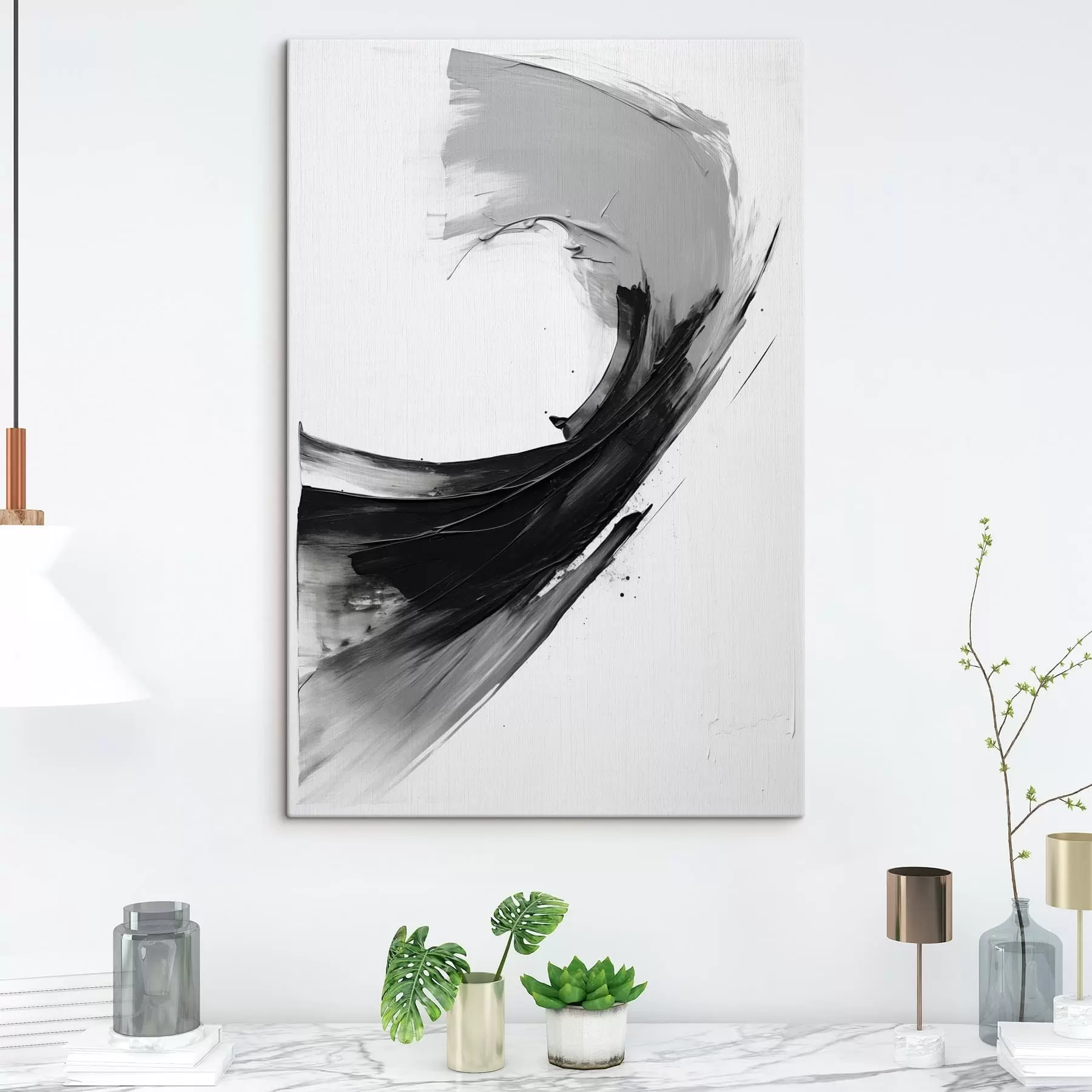 fotószőnyeg Fekete ecsetvonás fehér háttér előtt s48326