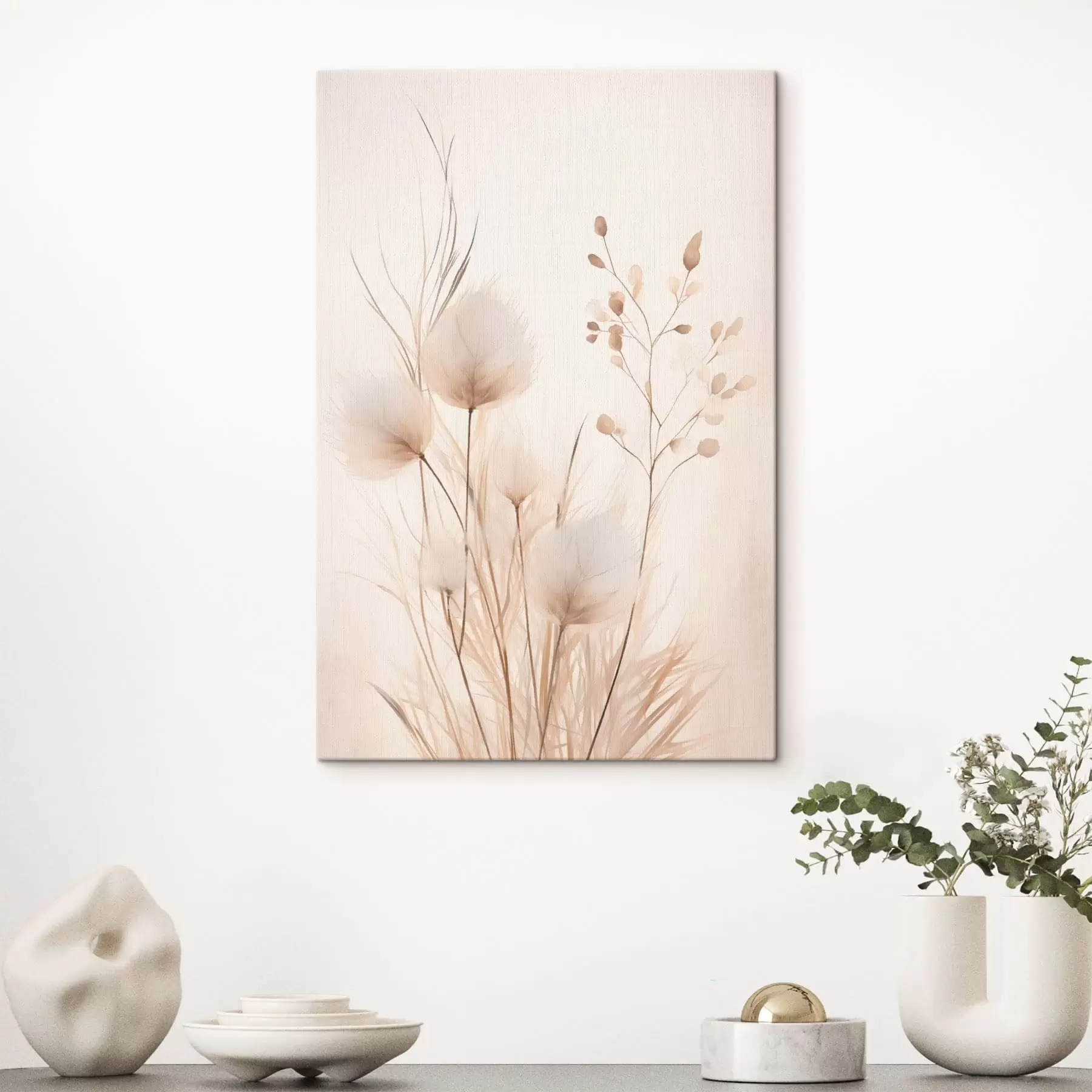 fotótapéta Finom, bézs árnyalatú kerti növények s48346