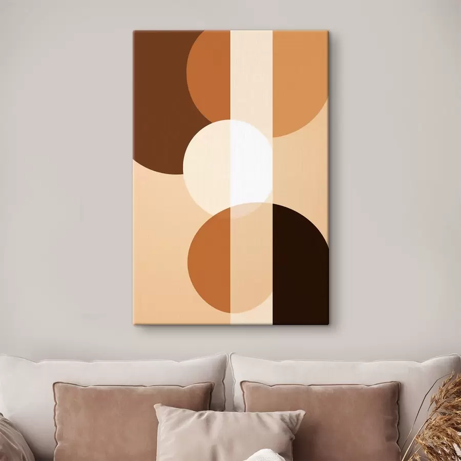 fotótapéta Geometrikus körök és alakzatok meleg színekben s48350