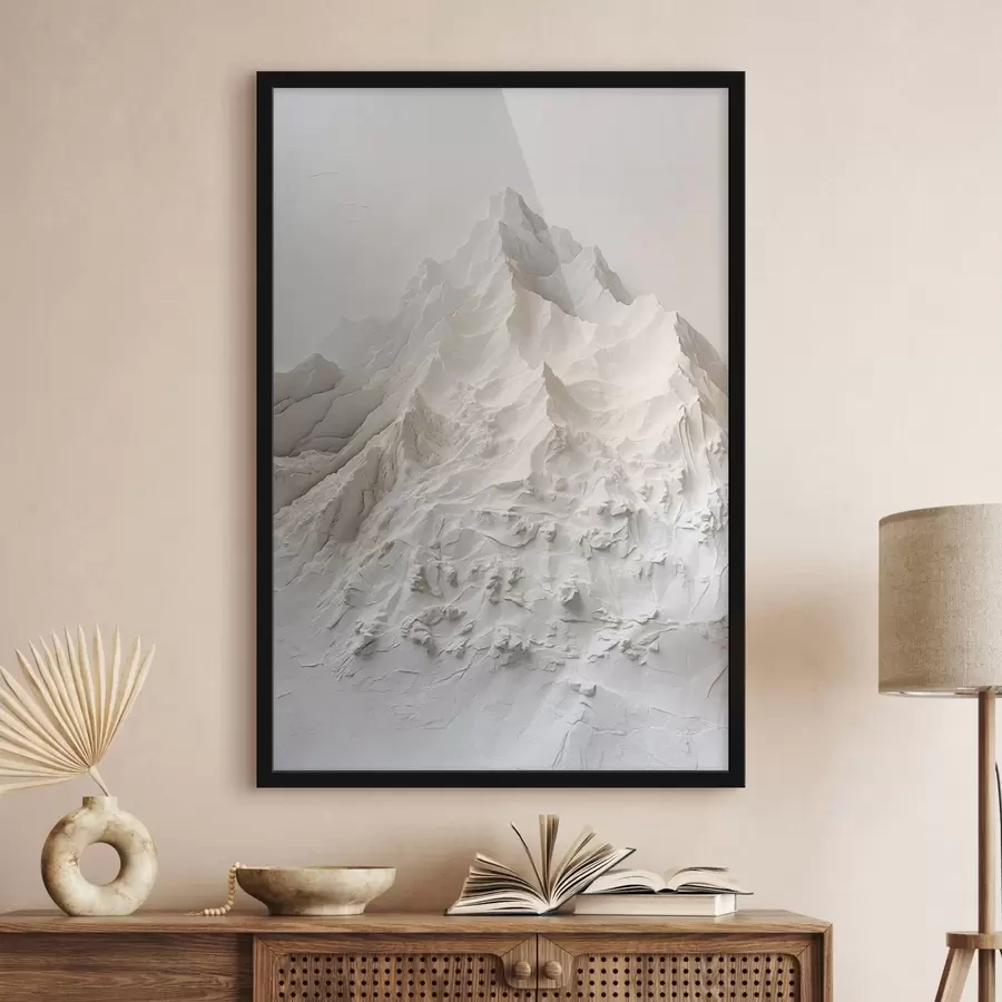 fotószőnyeg Texturált, absztrakt hegyformák világos színekben f48495
