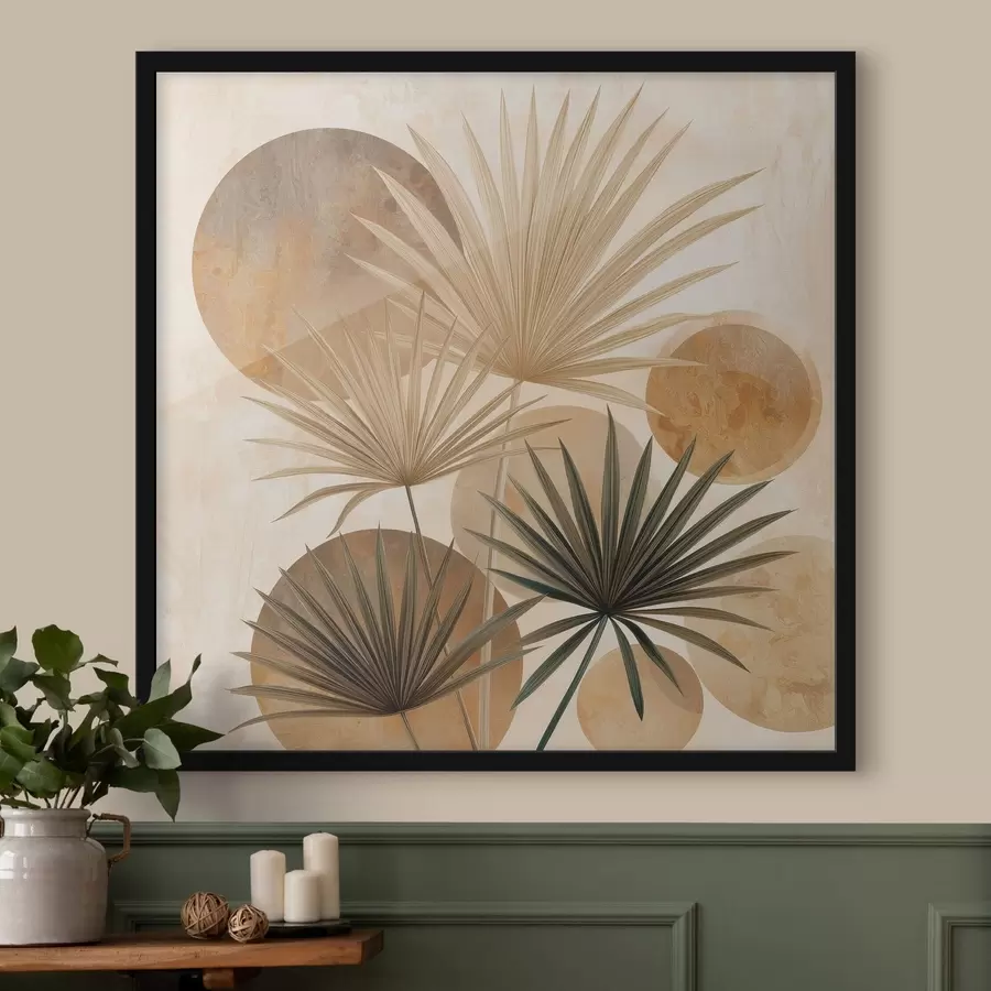 fotószőnyeg Absztrakt pálmalevelek f48518