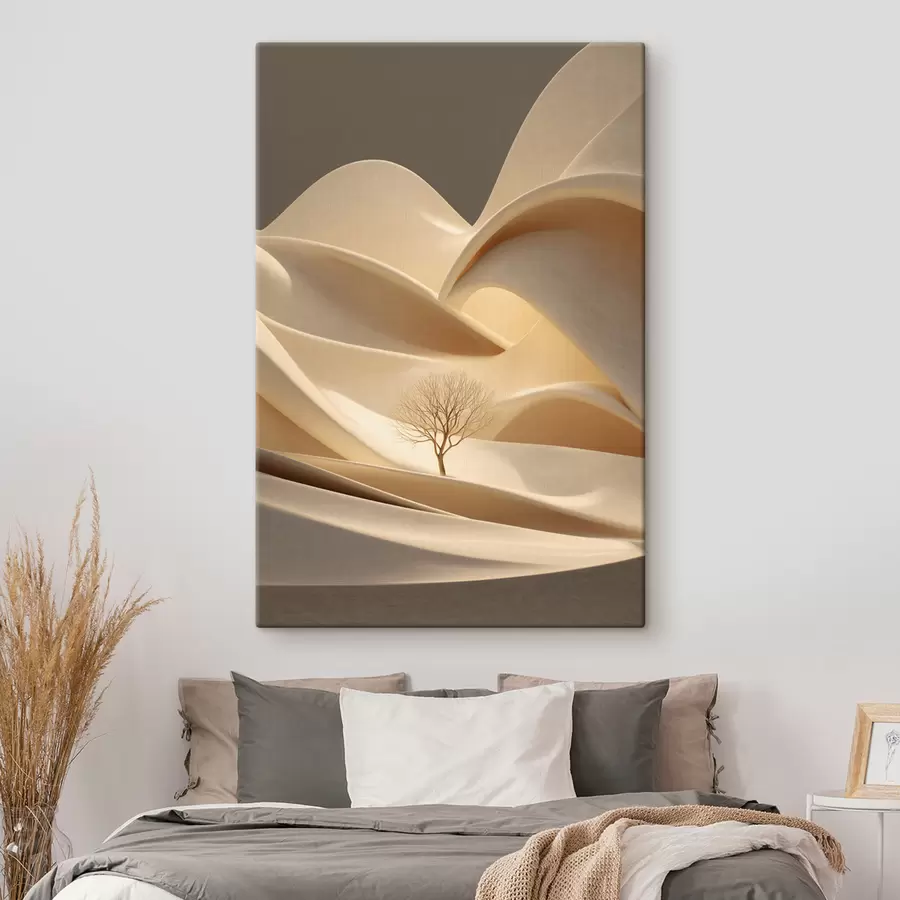 fotótapéta egy szürreális táj egy fával s48530