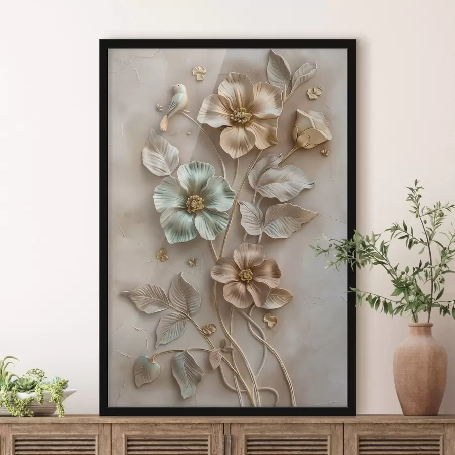 fotószőnyeg virágzó kajszibarackág akvarell stílusban f48527