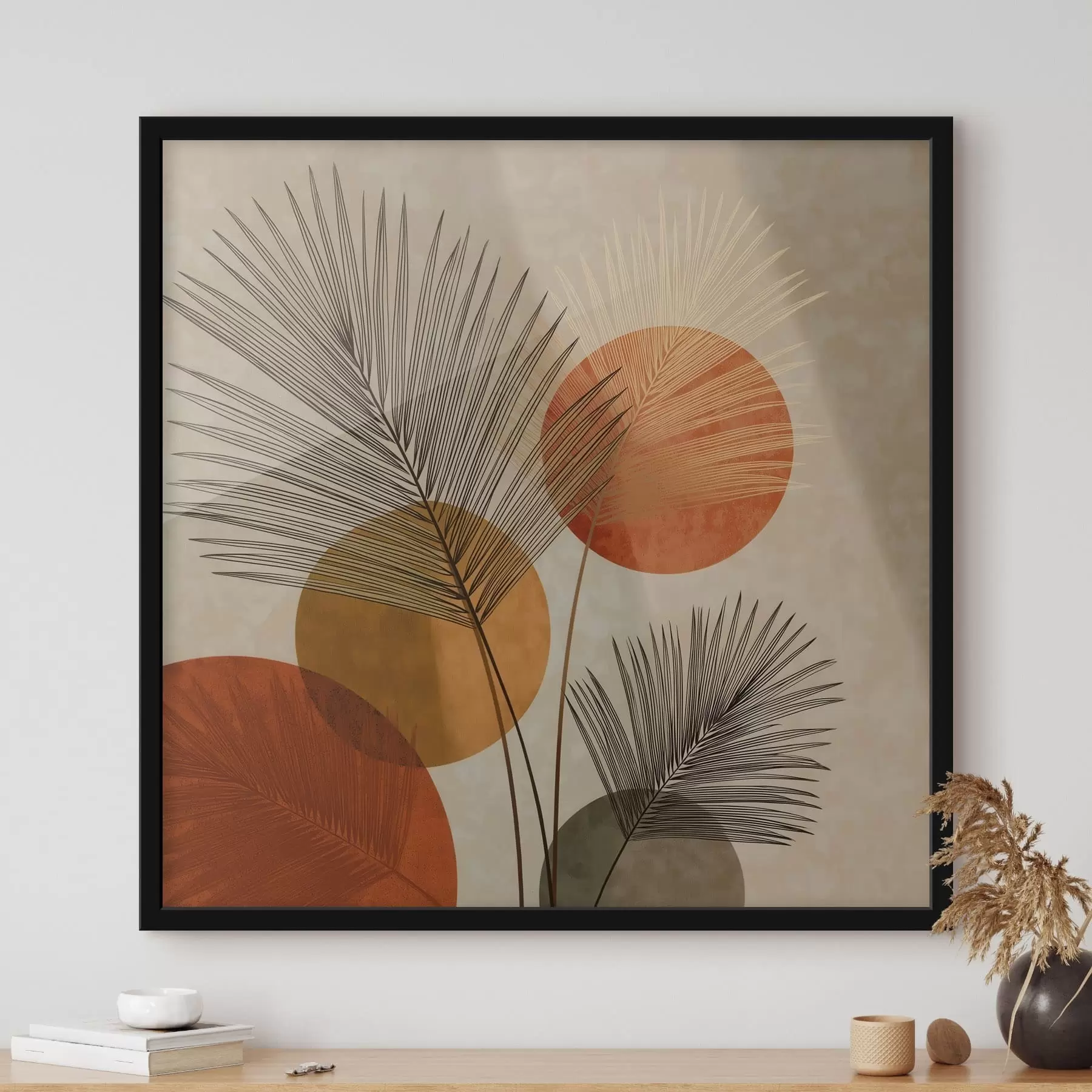 fotószőnyeg Absztrakt pálmalevelek f48557