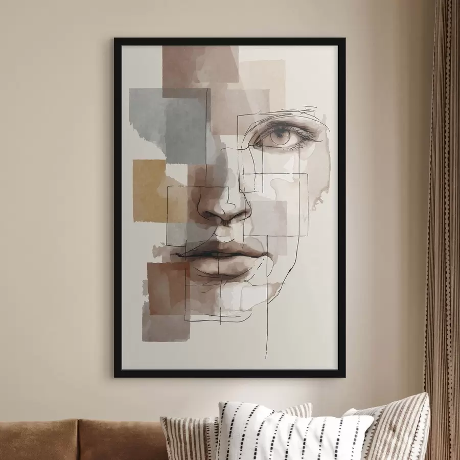 fotószőnyeg Absztrakt arc f48561