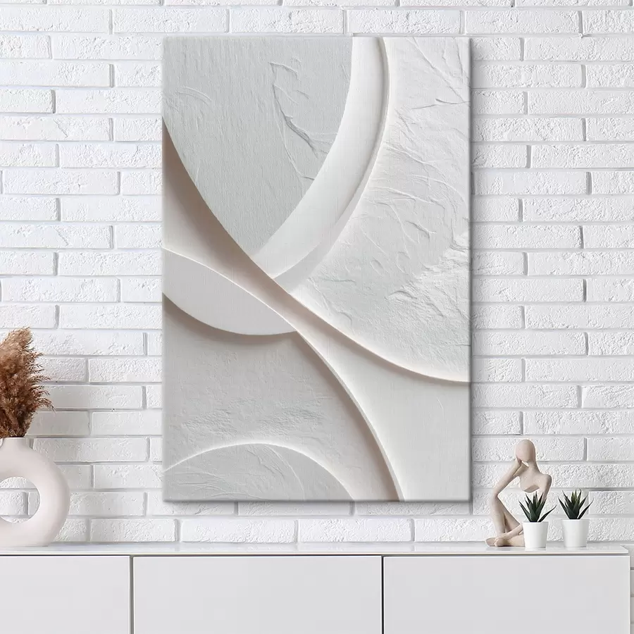 fotótapéta Dekoratív panel sima vonalakkal és kőhatású textúrával világos háttér előtt s48192