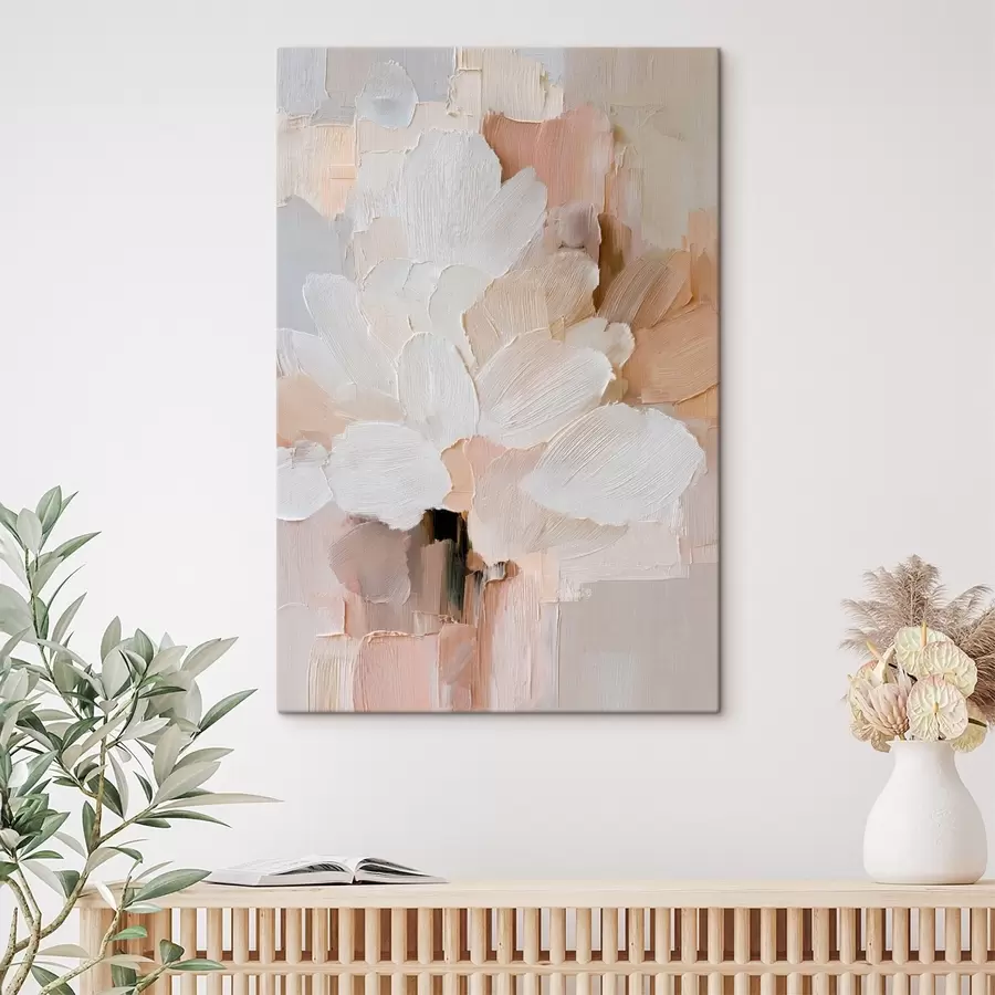 fotótapéta Stilizált virágos illusztráció vastag ecsetvonás-hatással s48193