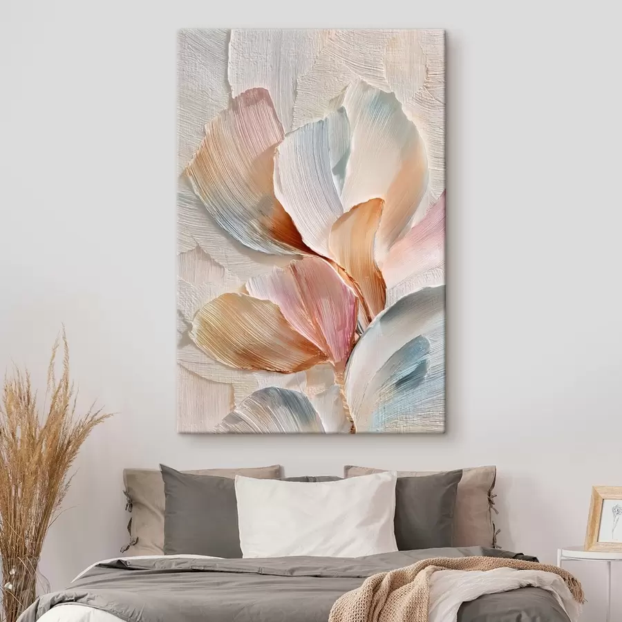 fotótapéta Stilizált kompozíció vastag ecsetvonás-hatással világos háttér előtt s48203