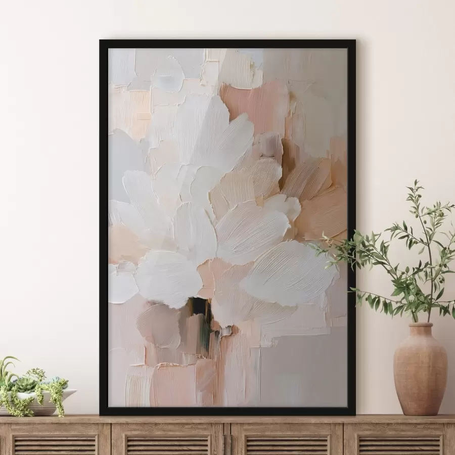 fotószőnyeg Stilizált virágos illusztráció vastag ecsetvonás-hatással f48193