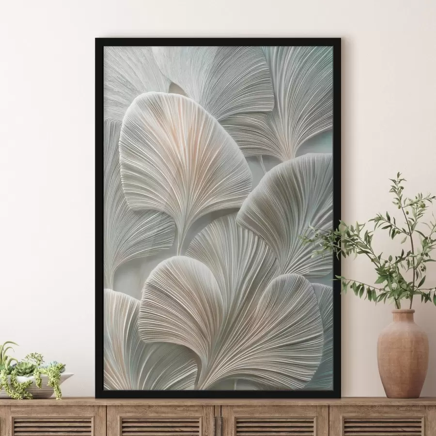 fotószőnyeg Művészi illusztráció dombornyomott levelekkel, kortárs dombormű stílusban f48210