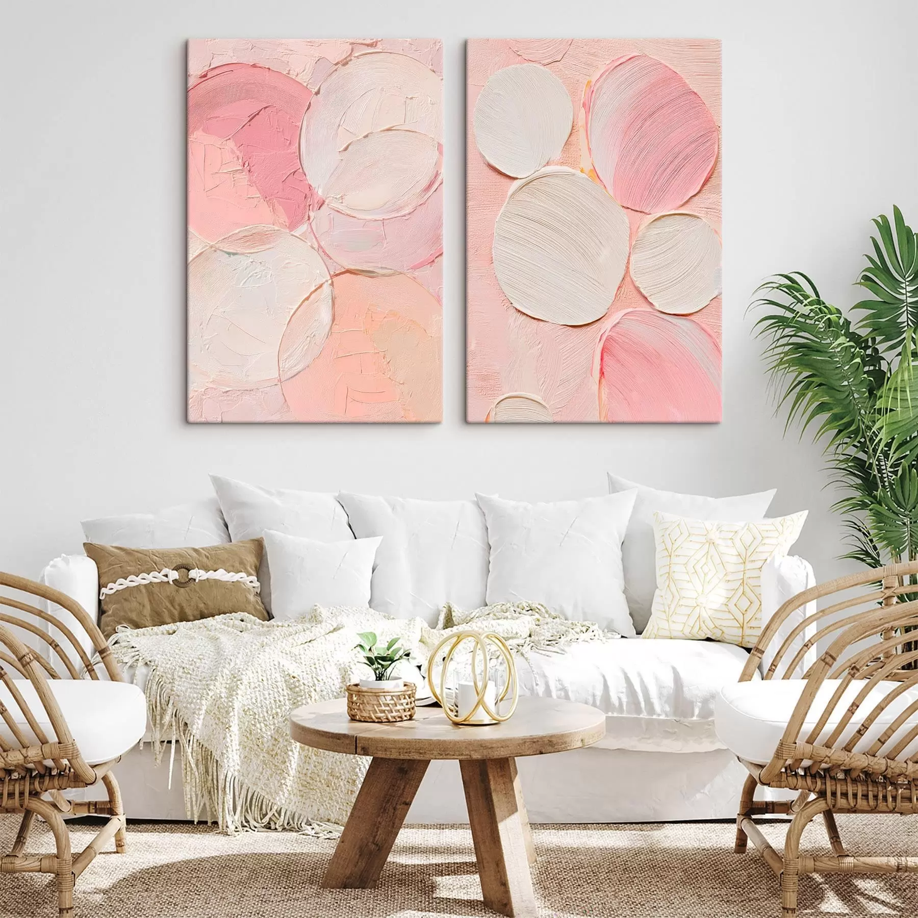 fotótapéta A kerek formák és a lágy színek harmóniája a képzőművészeti stílusban m30141