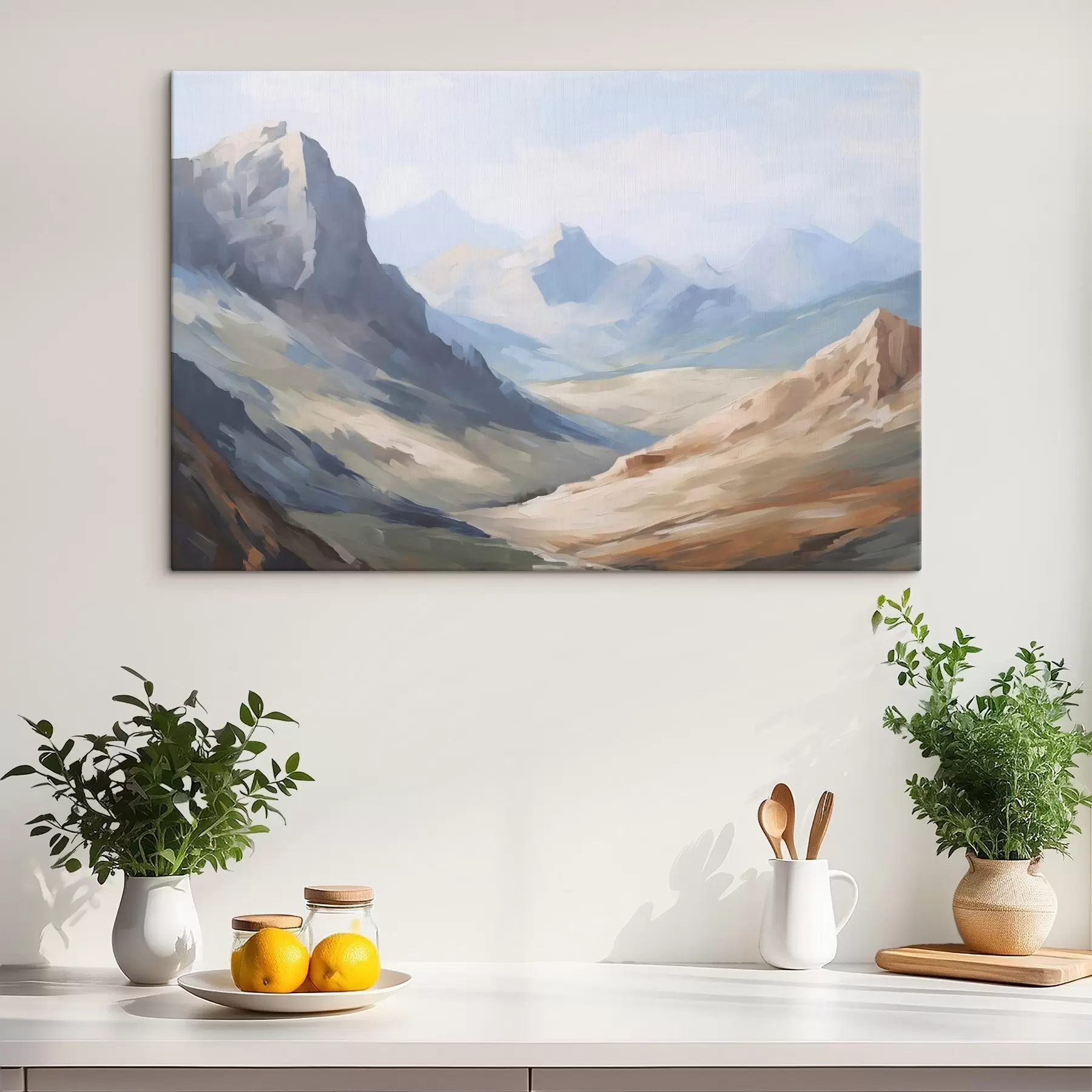 fotótapéta Hegyi táj utánzata festmény s48589