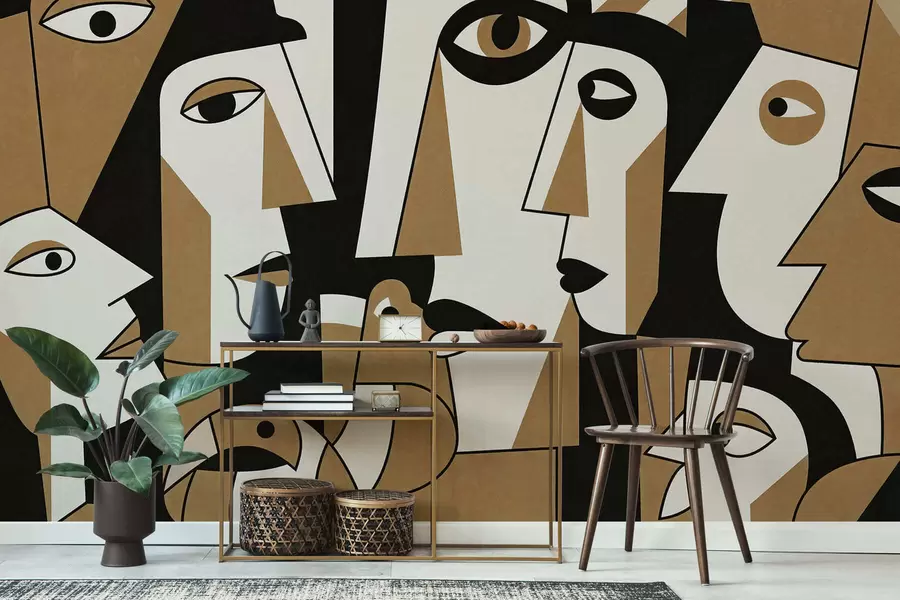 fotószőnyeg Afrikai stílusú arcok w05446v2