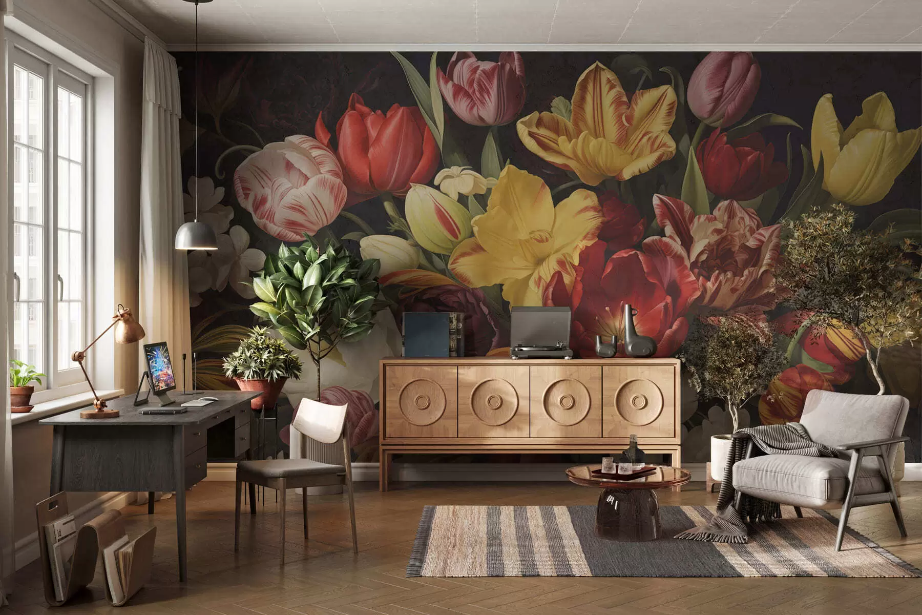 fotószőnyeg Retro grunge csokor w05451