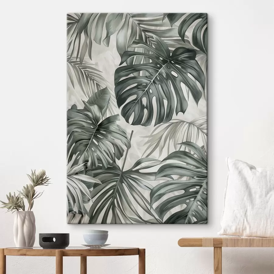 fotótapéta Monstera-levelek, modern stílusban s48576