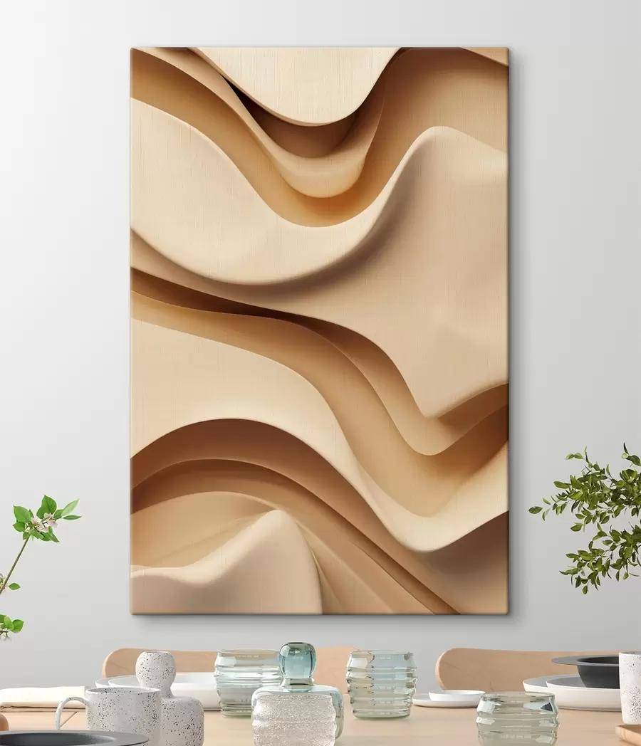 fotótapéta Absztrakt hullámok, kortárs belsőépítészet s48586